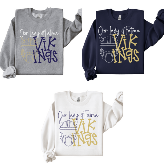 Adult Size  OLFCS Vikings Spirit Helmet Sweatshirt