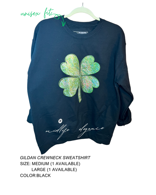 Lucky Sparkle Shamrock Crewneck