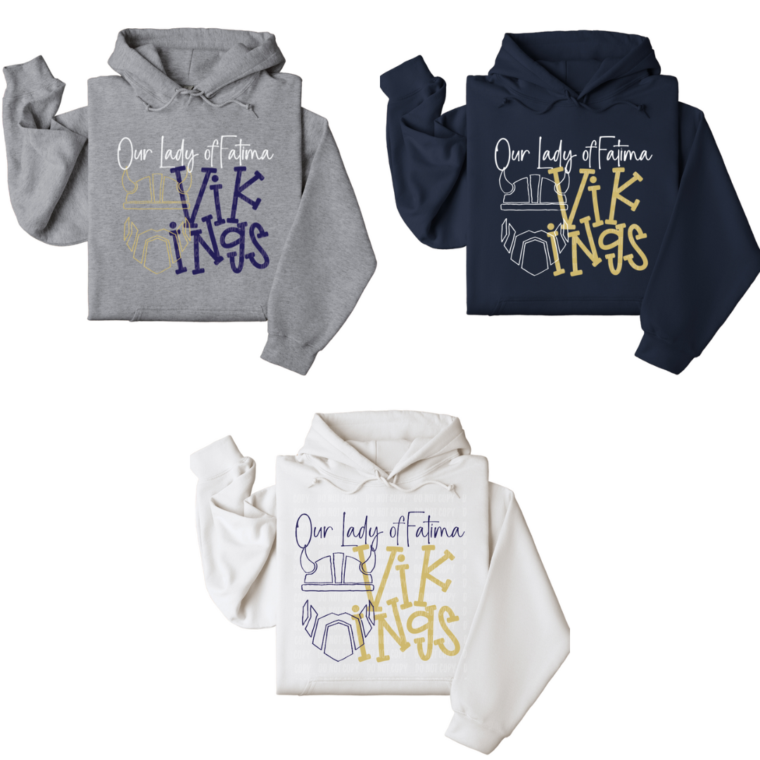 Adult Size  OLFCS Vikings Spirit Helmet Sweatshirt