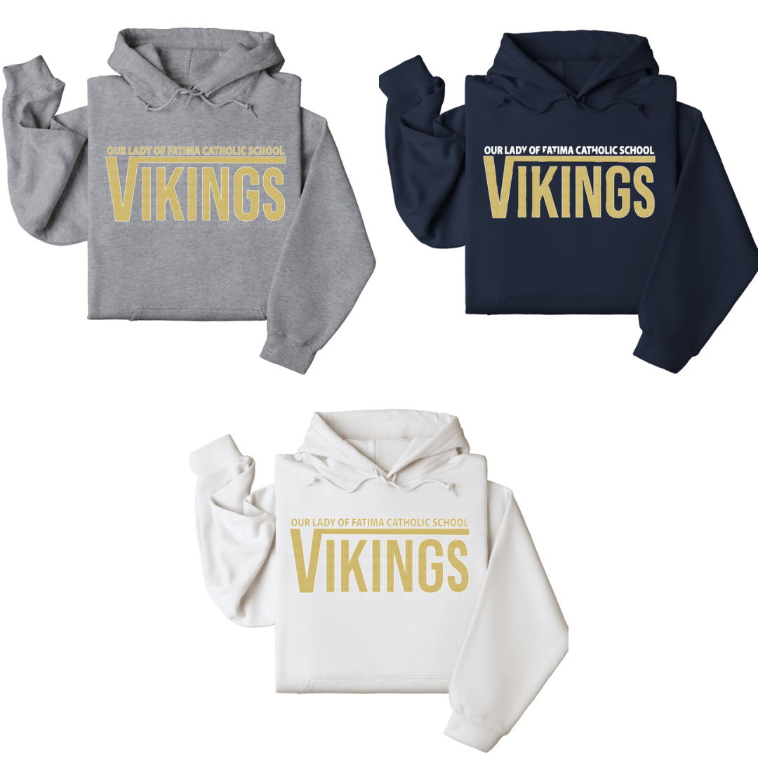 Adult Size OLFCS Classic Vikings Sweatshirt With Gold Logo