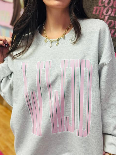 WWJD Jumbo Striped DTF Top