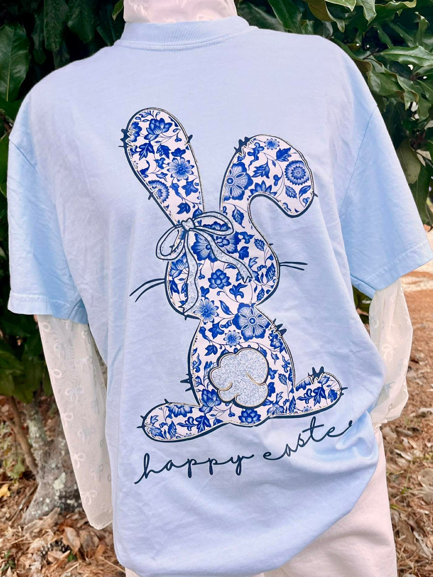 Happy Easter Chino Bunny Rabbit DTF Top