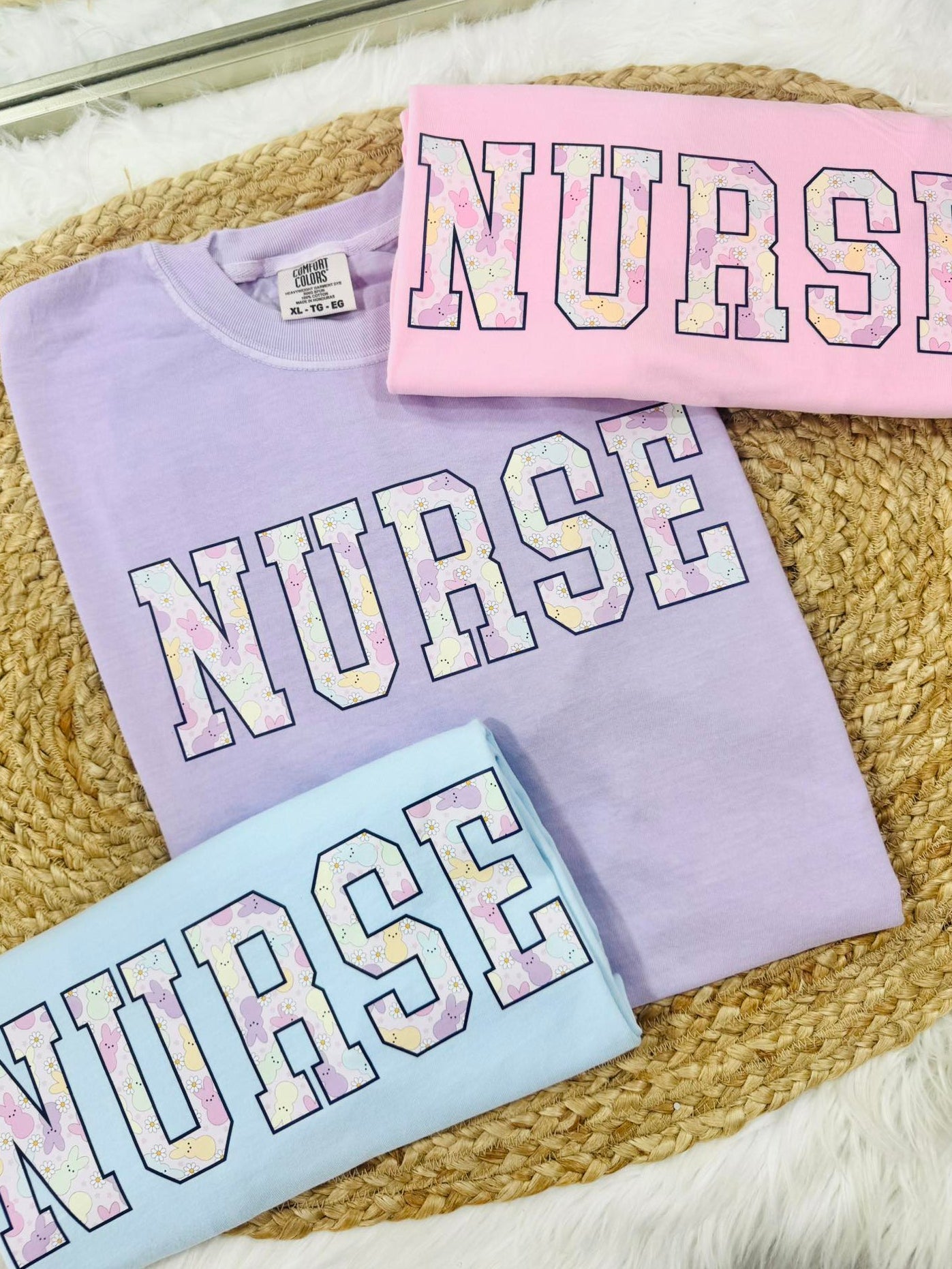 Custom Peep Pastel Inspired DTF Graphic Top