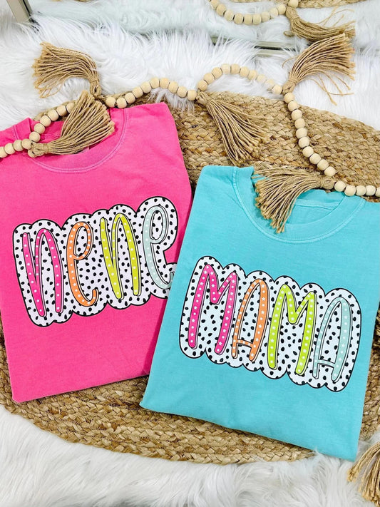 Custom Colorful Name Dalmation Dot Outline DTF Apparel