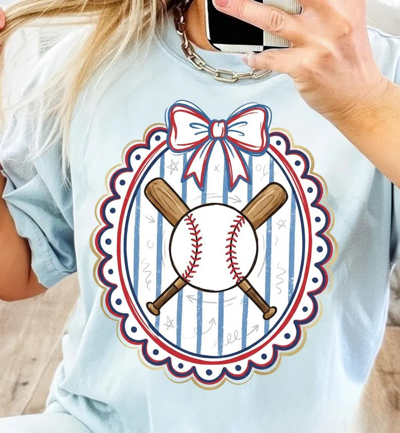 Baseball / Softball and Bat Frame DTF Design