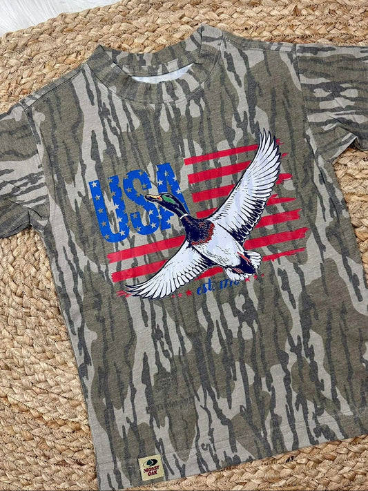 USA Flag Mallard Graphic DTF