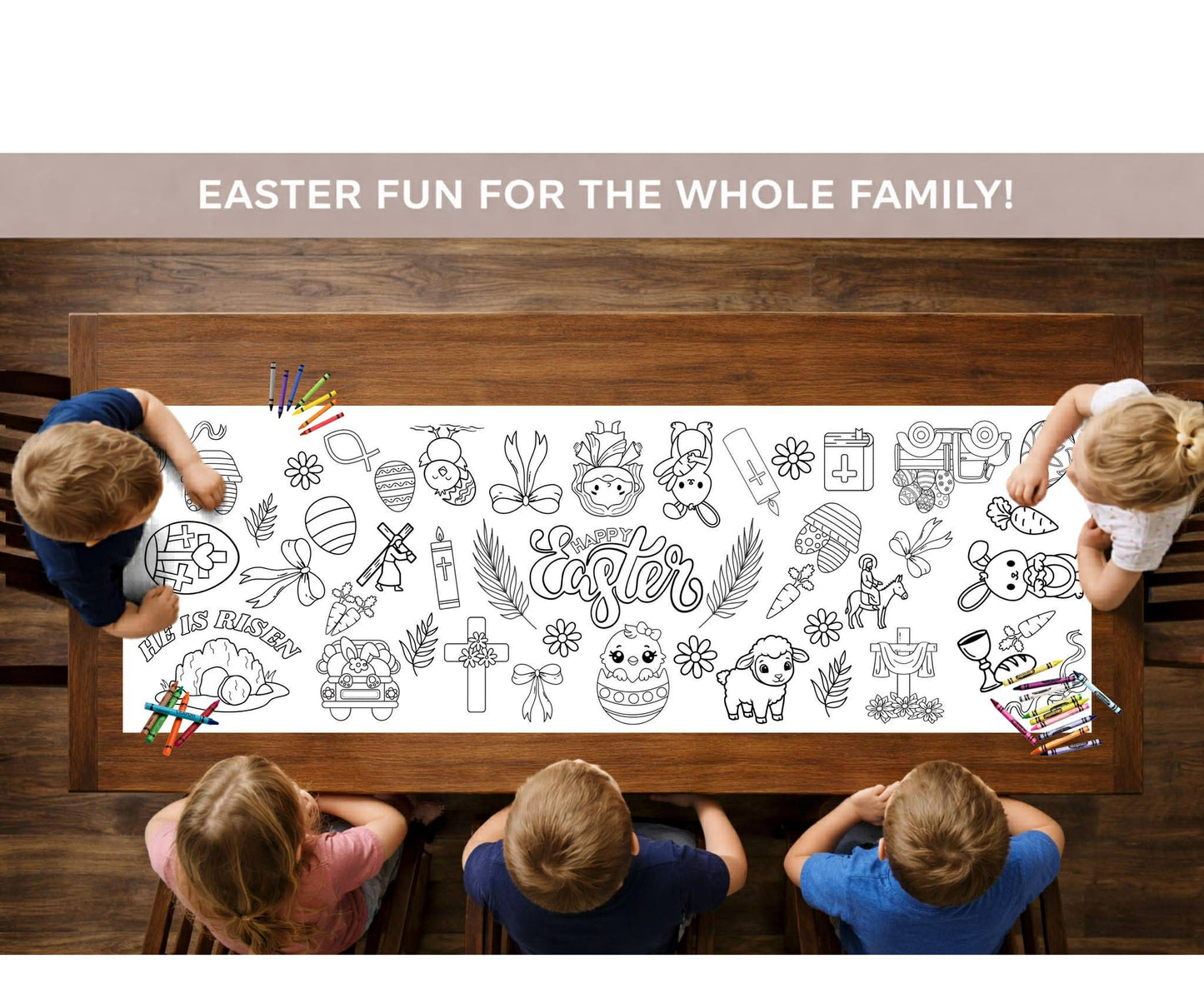 Custom Coloring Tablecloth | Personalized for Any Event | 2ft x 6ft