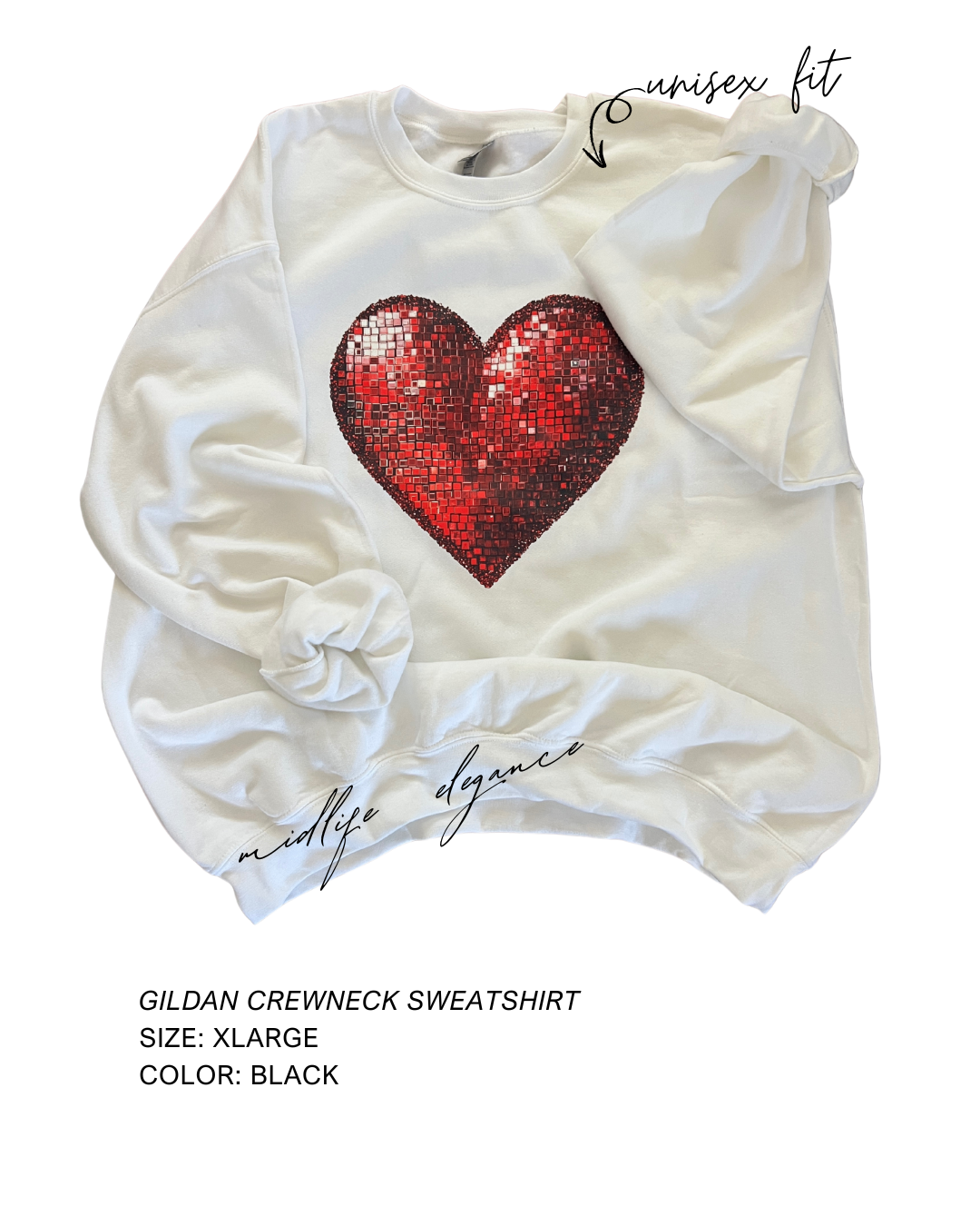 Disco Heart Crewneck Sweatshirt