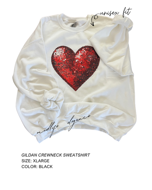 Disco Heart Crewneck Sweatshirt