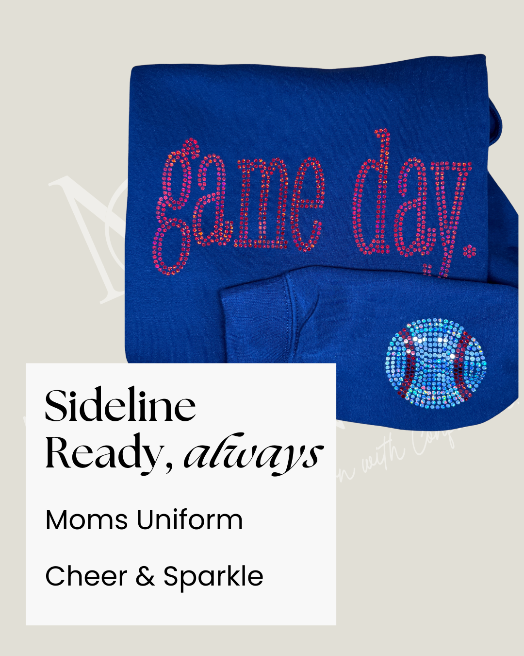 Design 38 - Game Day Spangle with Baseball Sleeve Add-On | Adult
