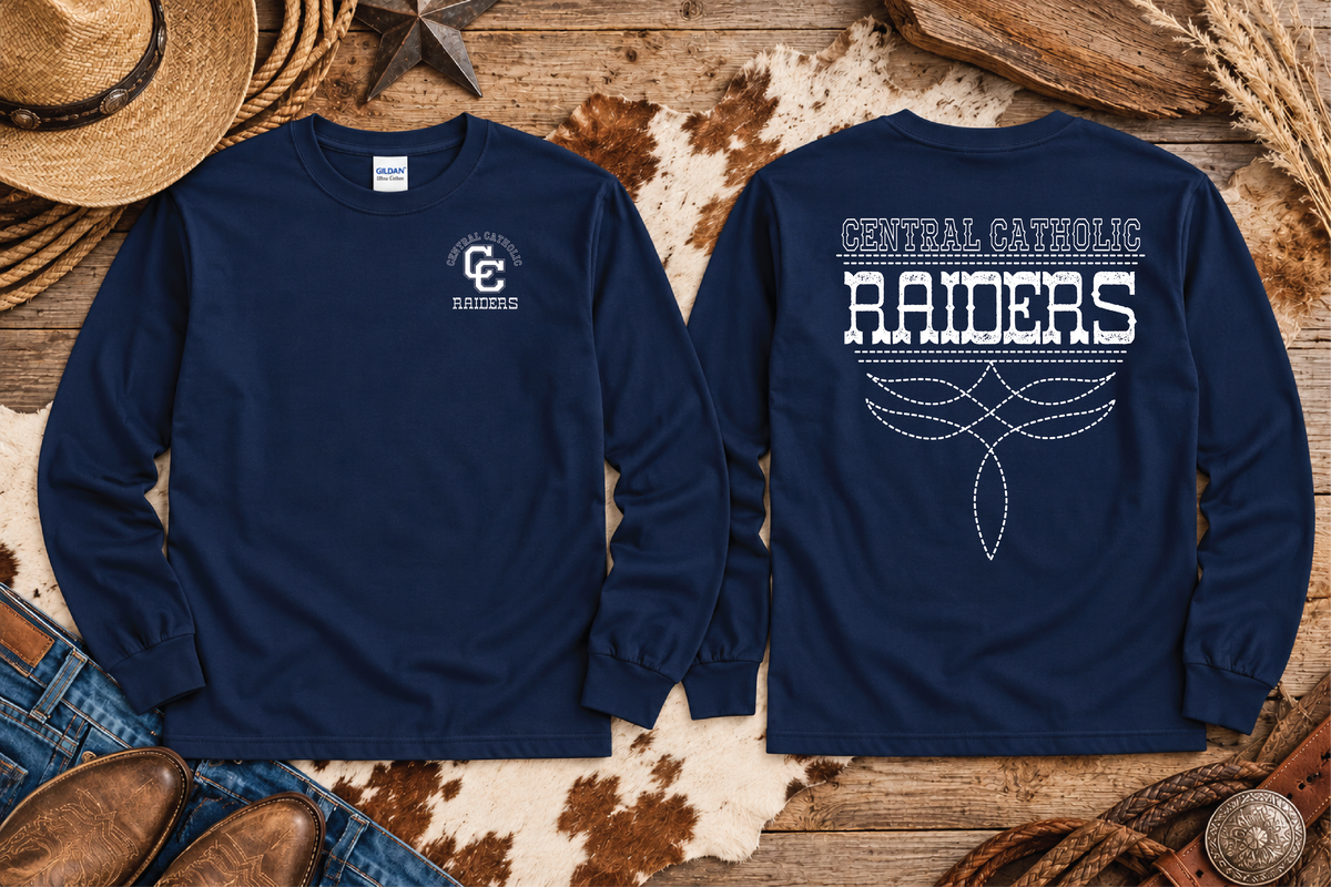 Central Catholic Raiders Western Long Sleeve Shirt, Men's