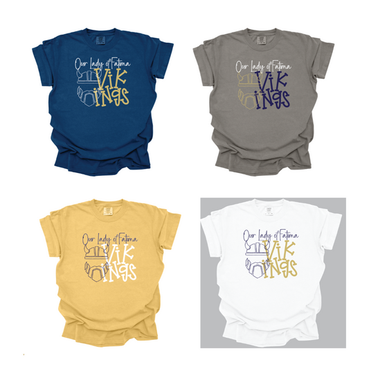 Adult Size  OLFCS Vikings Spirit Helmet Tee