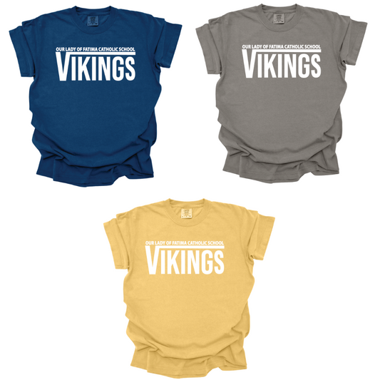 Adult Size OLFCS Classic Vikings Tee With White Logo
