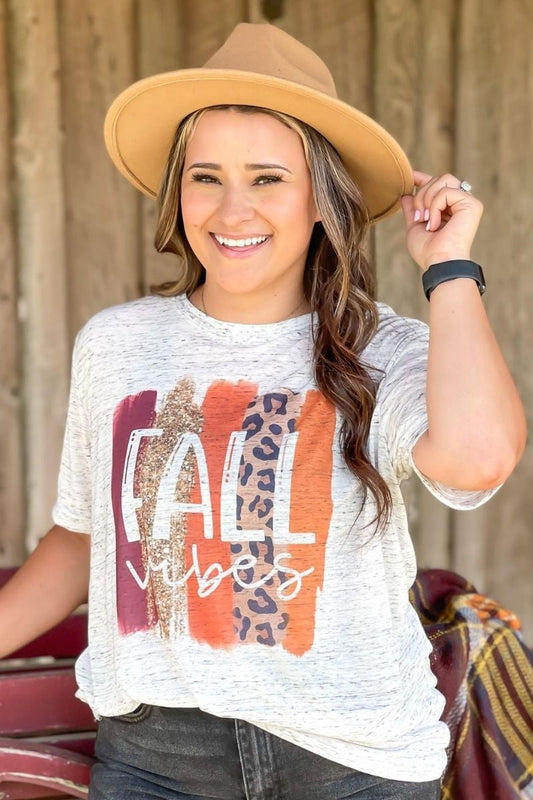 Fall Vibes Brush Strokes Marble Tee