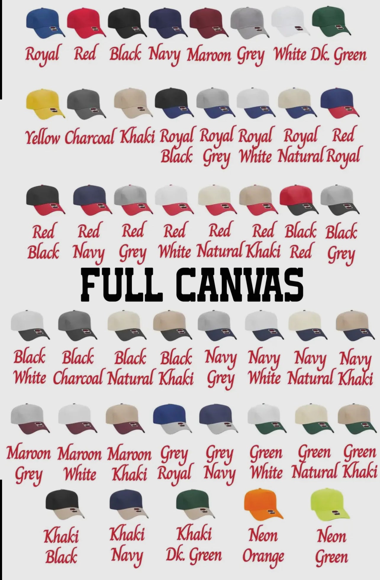 Custom Mascot Embroidered Hat Collection