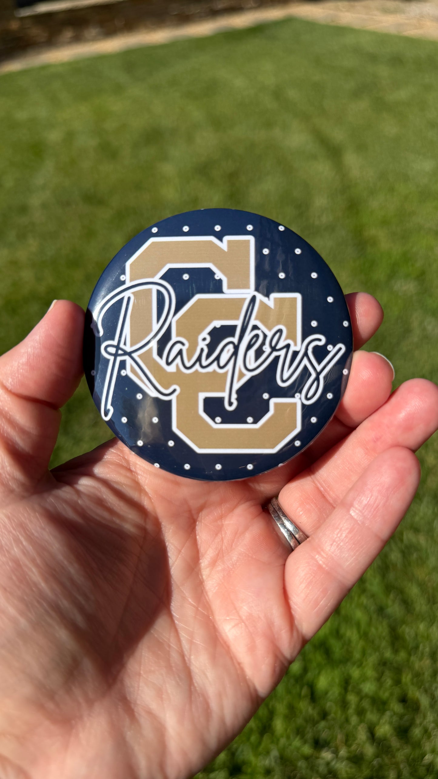 Custom School Spirit Buttons | Football Mom | Team & Player Pins