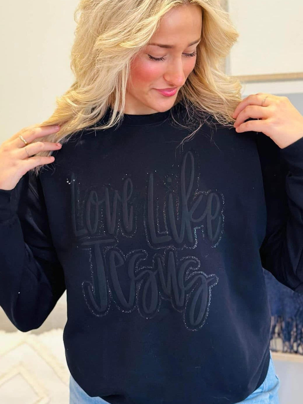 Love Like Jesus Puff/Glitter Combo Design