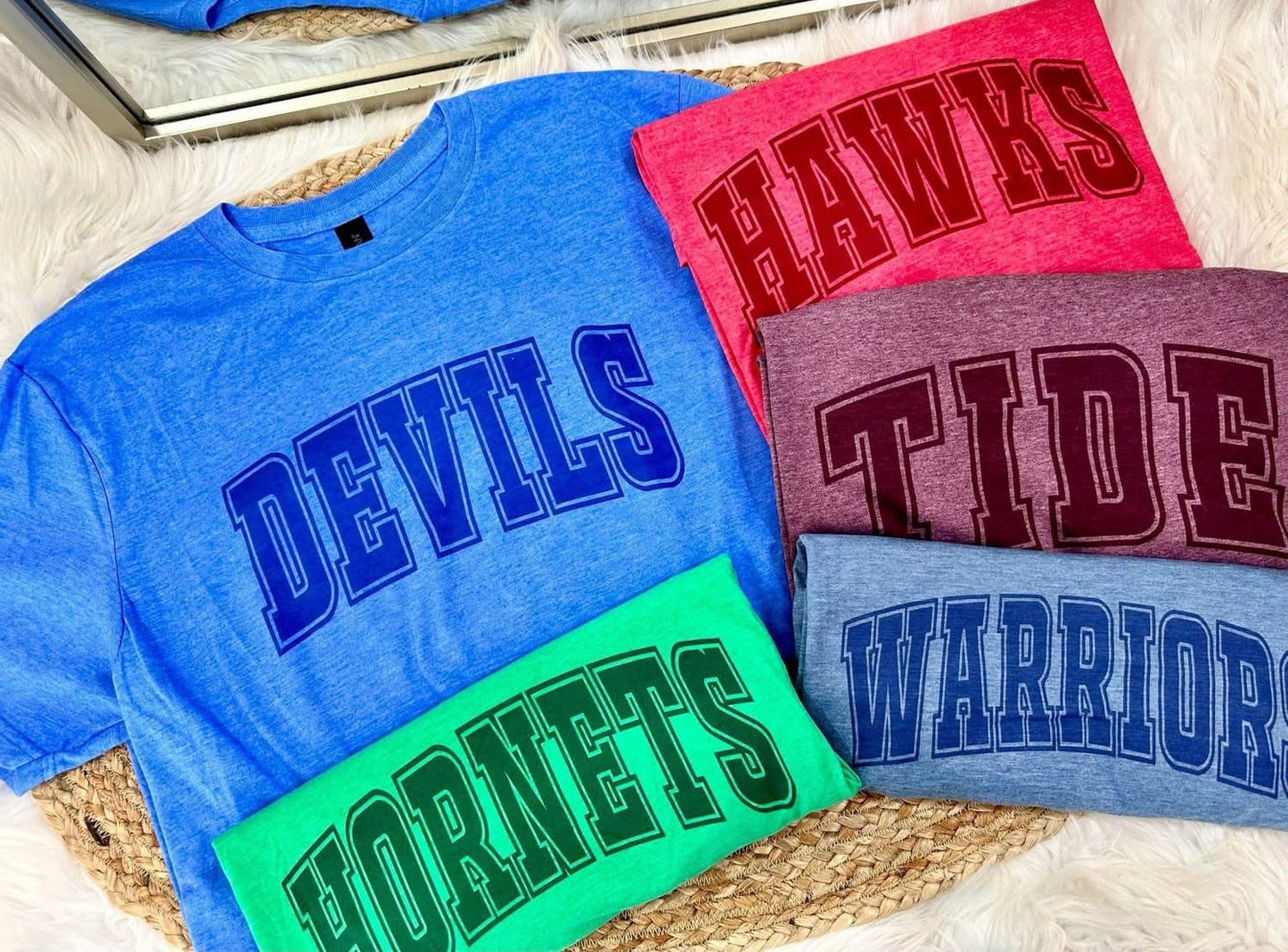 Tonal Varsity Curved Sublimation Graphic Shirt
