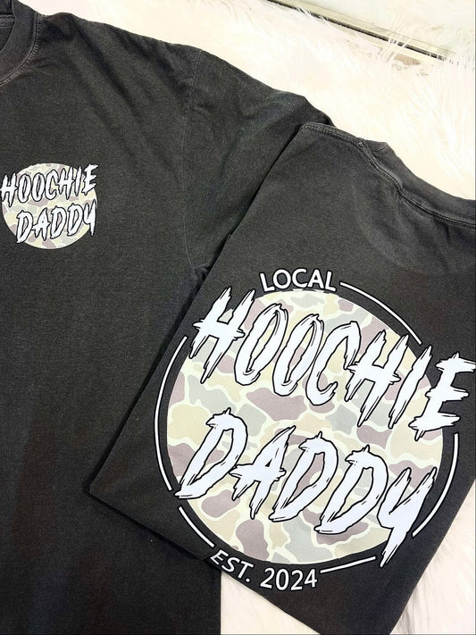 Camo Hoochie Daddy Graphic Pocket Tee