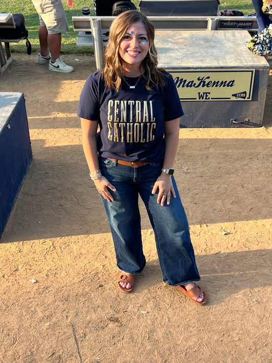 Custom Gold Puff School Spirit Tee