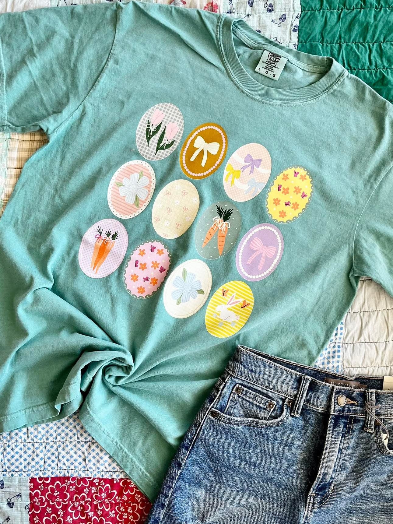 Easter Stacked Egg Collage DTF