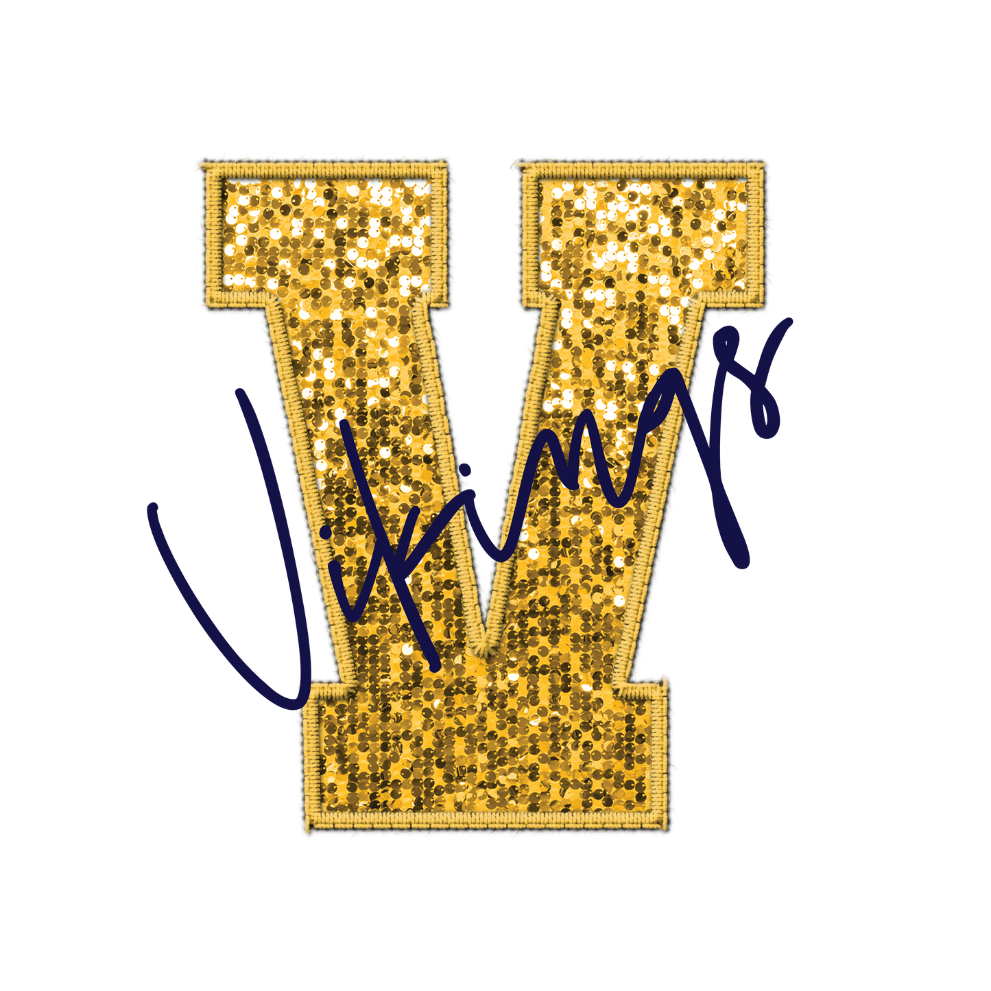 Adult Size OLFCS Vikings Glitter V Spirit Sweatshirt