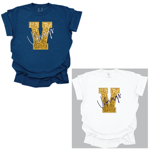 Child Size OLFCS Vikings Glitter V Spirit Tee