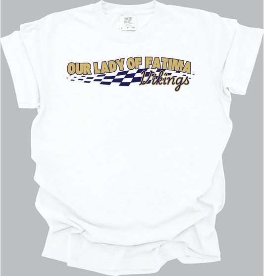 Adult Size OLFCS Vikings Checkered Spirit Tee