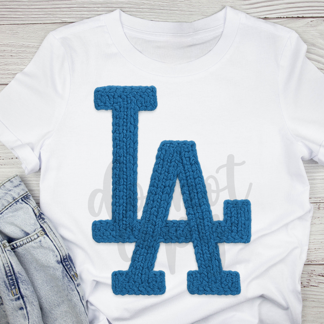 Faux Yarn LA Dodgers Logo | World Series 2025