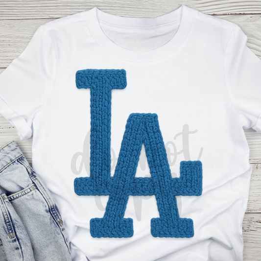 Faux Yarn LA Dodgers Logo | World Series 2025
