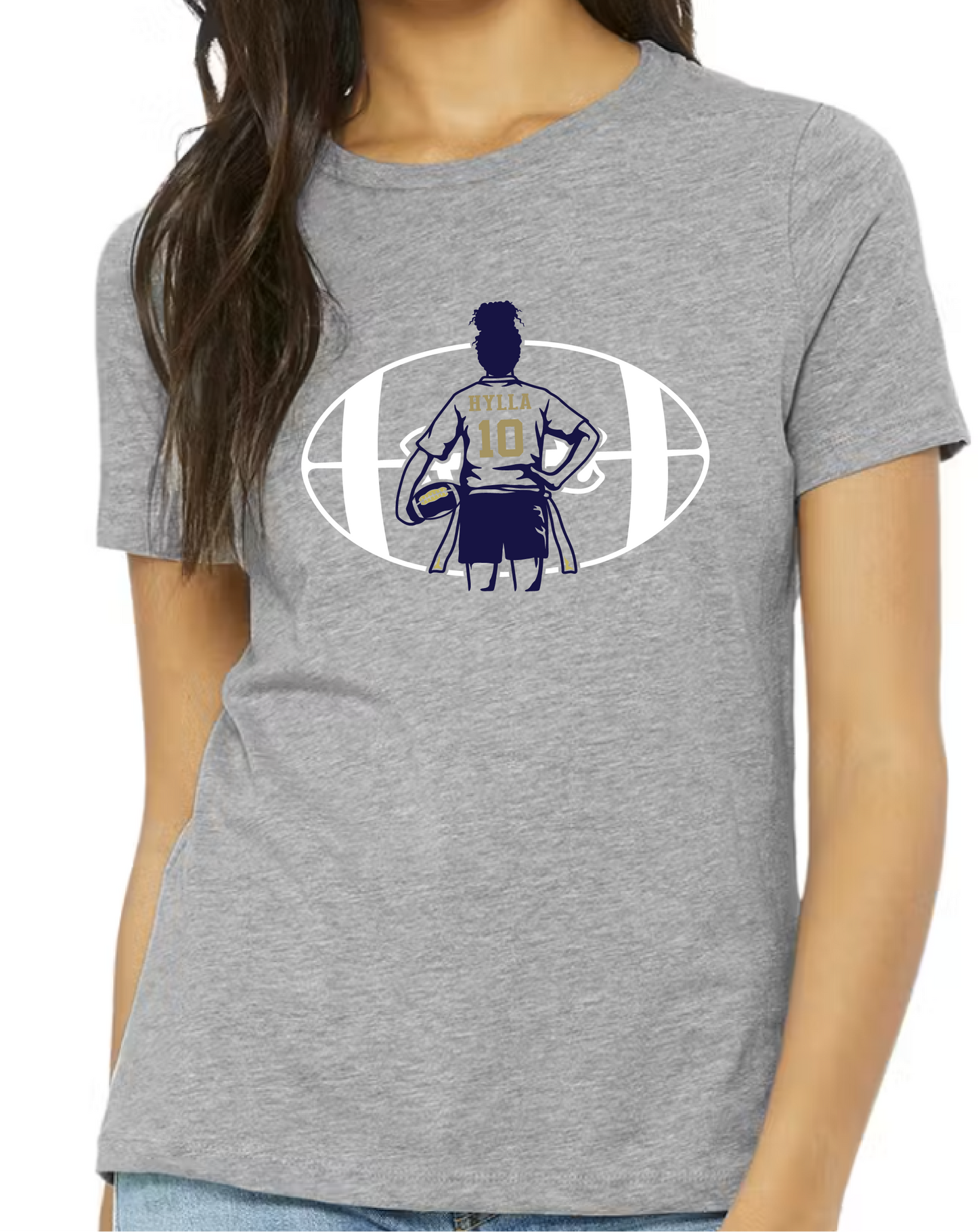 Custom Flag Football Player Tee & Sweatshirt – Personalized Name, Number & Team Colors