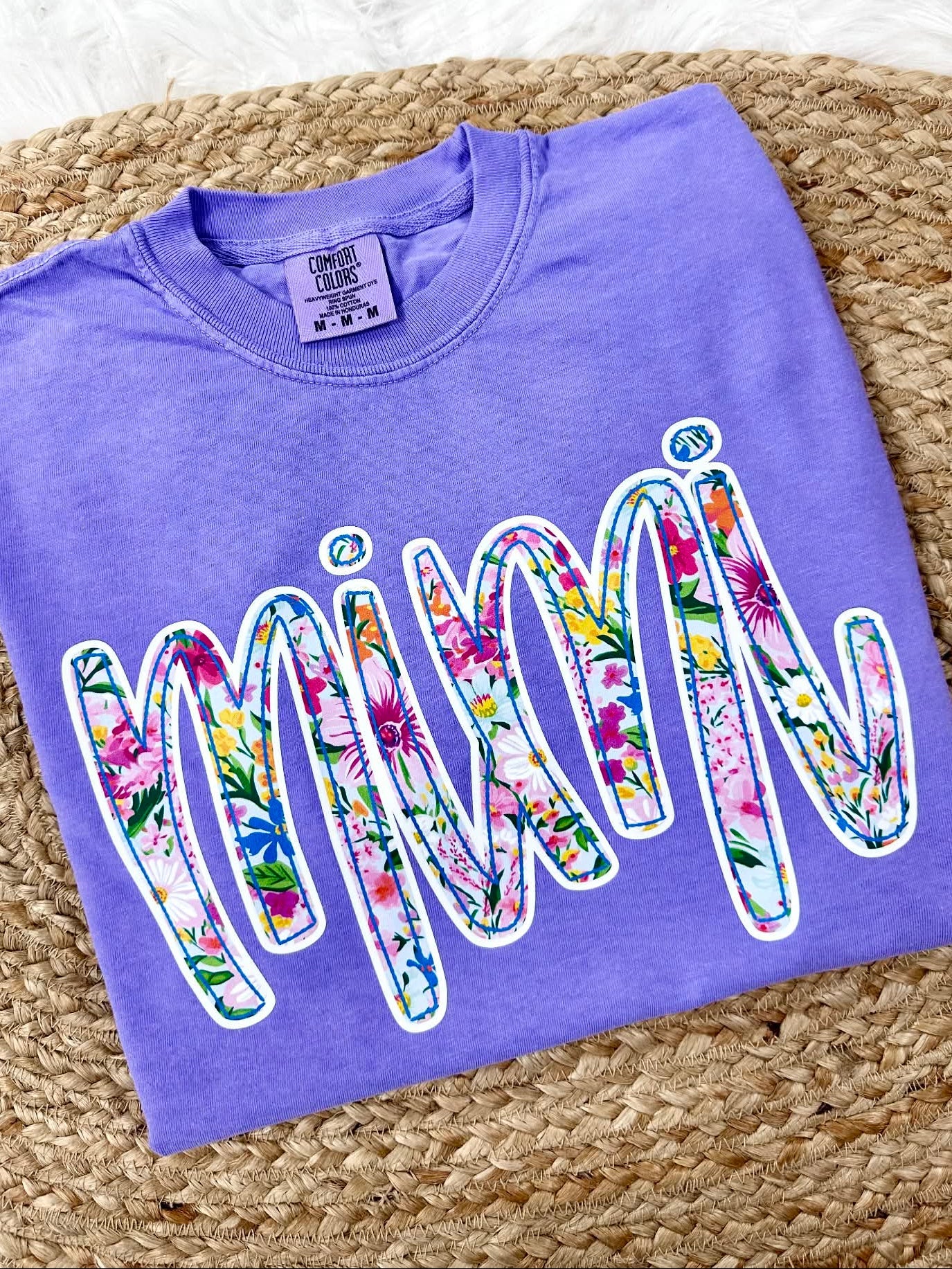 Custom Spring Floral 2 Blue DTF