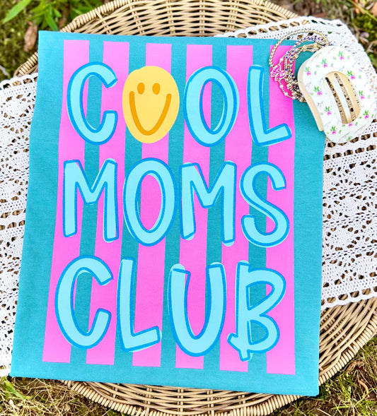 Cool Moms Club Stripe Graphic DTF
