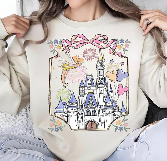 Fairy Castle Bow Frame DTF Top